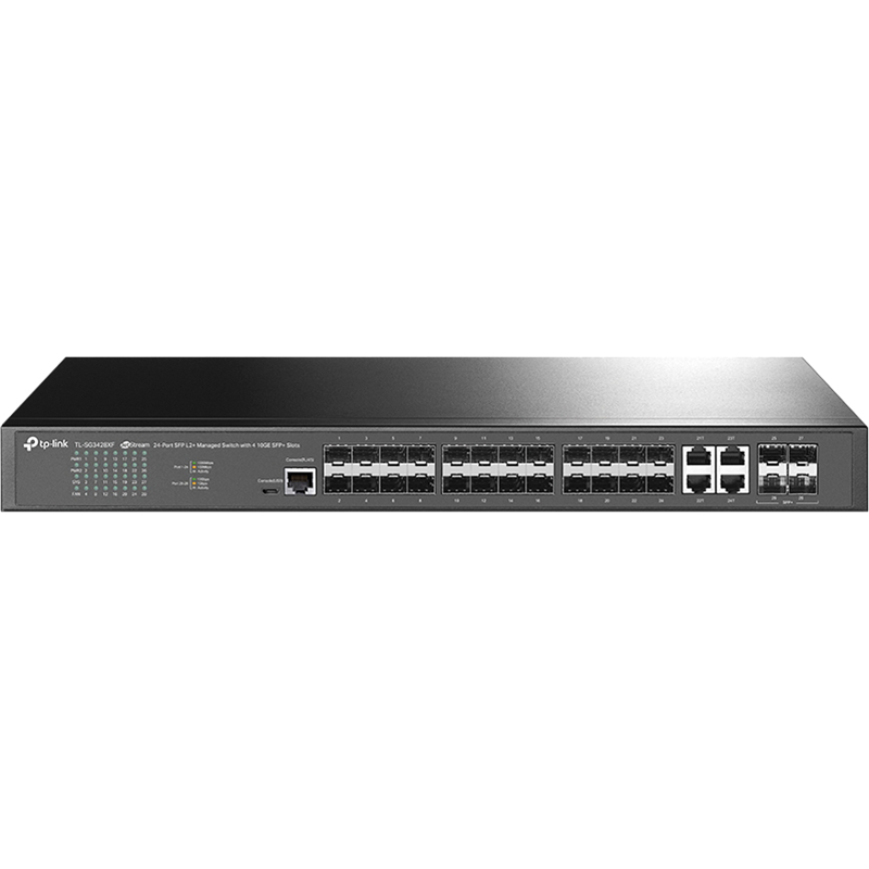 Управляемый коммутатор с 20 гигабитными портами SFP,/ JetStream™ 24-Port SFP L2+ Managed Switch with 4 10GE SFP+ Slots