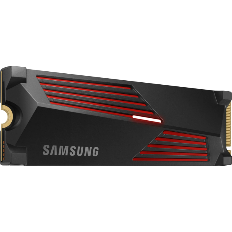 Твердотельный накопитель/ Samsung SSD 990 PRO, 4000GB, M.2(22x80mm), NVMe 2.0, PCIe 4.0 x4, V-NAND TLC, R/W 7450/6900MB/s, IOPs 1 400 000/1 550 000, DRAM buffer 4096MB, TBW 2400, DWPD 0.33, with Heatsink (12 мес.)