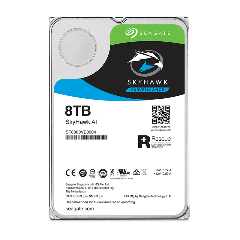 Жесткий диск/ HDD Seagate SATA3 8Tb Surveillance 7200 256Mb 1 year warranty