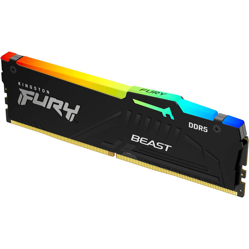 Память оперативная/ Kingston 16GB 6000MT/s DDR5 CL40 DIMM FURY Beast RGB