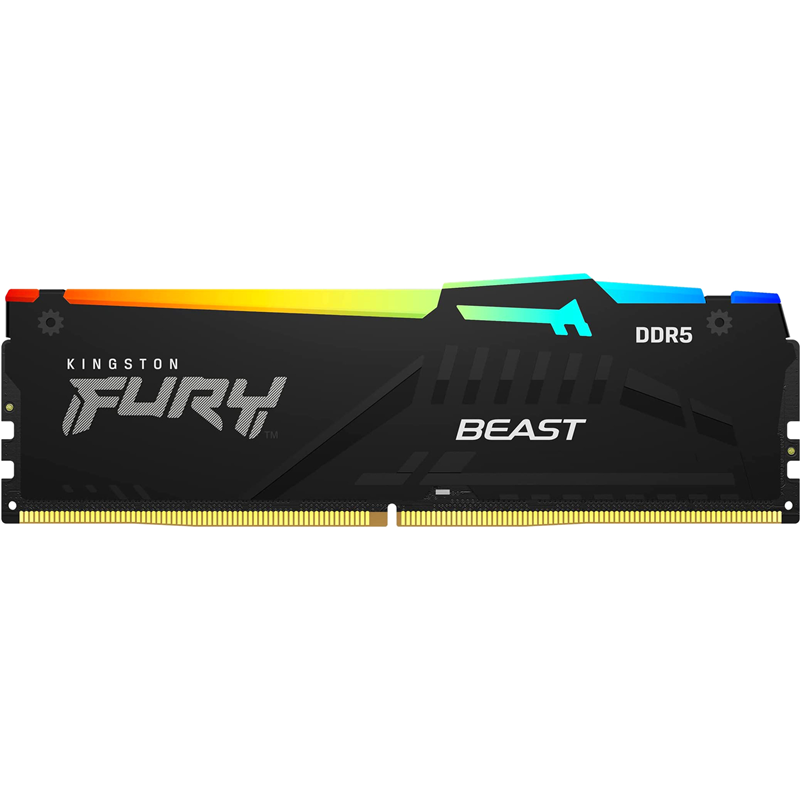 Память оперативная/ Kingston 16GB 6000MT/s DDR5 CL40 DIMM (Kit of 2) FURY Beast RGB