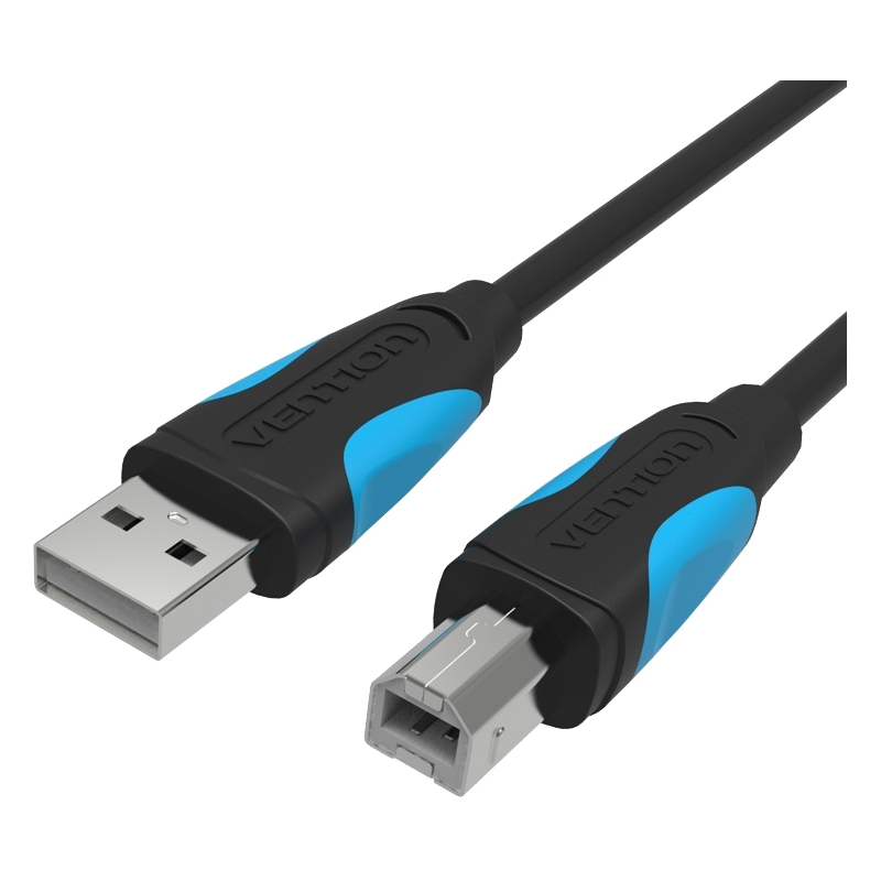 Кабель Vention USB 2.0 AM/BM  - 1,5м. Черный