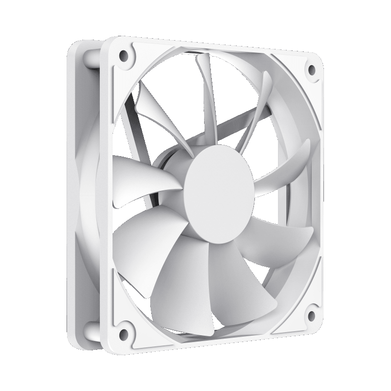 Кулер для корпуса ПК/ Gamemax GMX-WFBK-Full White, 12CM white fan, white blade, 3pin+4Pin connector