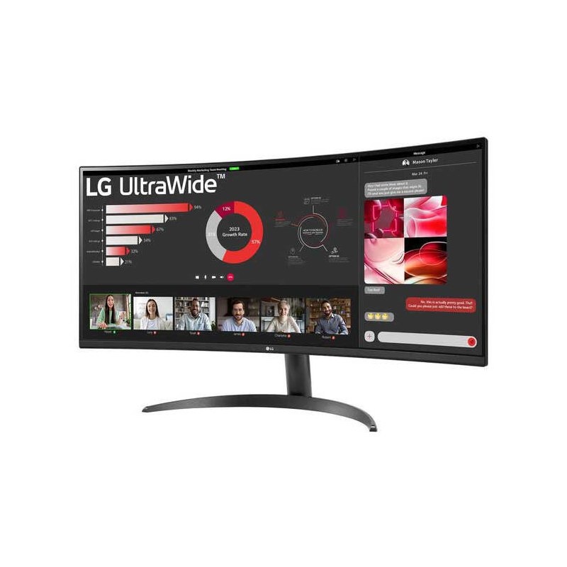 Монитор LG LCD 34WR50QC-B/ LG UltraWide 34WR50QC-B 34" Curved VA monitor, 3440x1440, 300cd/m2, 21:9, 5мс (GtG), HDMIx2, DP, 100Hz, 178/178, FreeSync, HDR 10, VESA (100x100 мм)