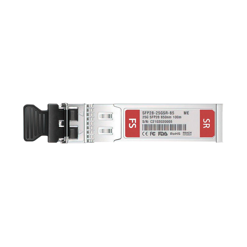 Трансивер/ FS for Mellanox MMA2P00-AS Compatible 25GBASE-SR SFP28 850nm 100m DOM Duplex LC MMF Optical Transceiver Module