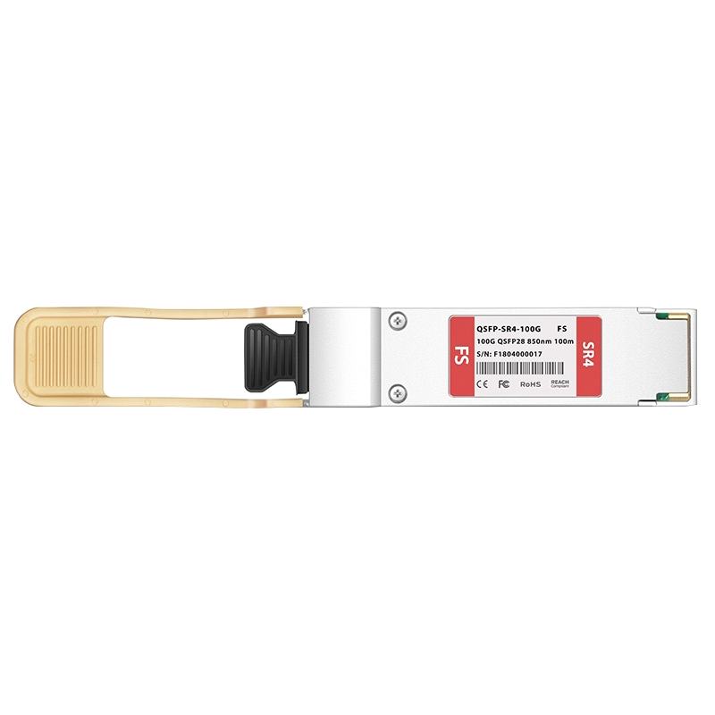 Трансивер/ FS for Mellanox MMA1B00- C100D Compatible 100GBASE- SR4 QSFP28 850nm 100m DOM MTP/MPO-12 MMF Optical Transceiver Module