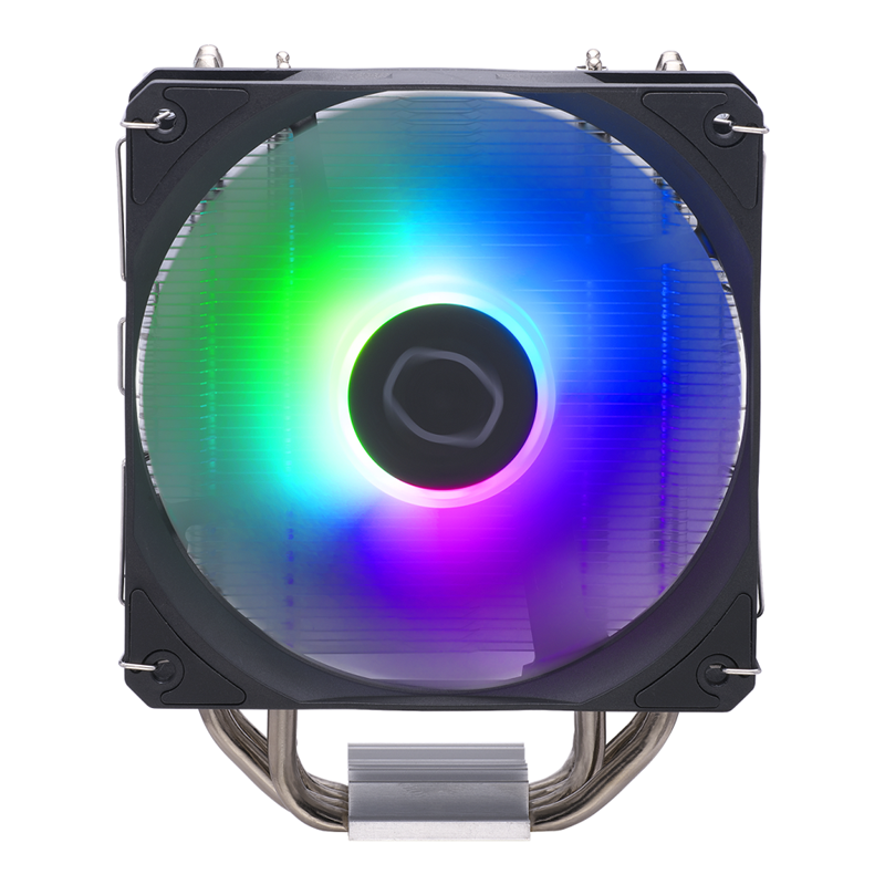 Кулер для процессора/ Cooler Master Hyper 212 Spectrum V3 (150W, 4-pin, 152mm, tower, Al/Cu, fans: 1x120mm/71.93CFM/27.2dBA/1750rpm, Silver, 1700/1200/115x/AM4/AM5)