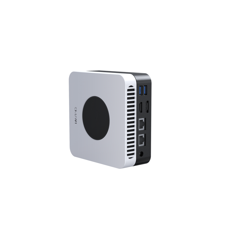 Компьютер/ Chuwi LarkBox X Intel N-series N100(0.8Ghz)/12288Mb/512SSDGb/Int:Intel UHD Graphics/BT/WiFi/war 1y/0.4kg/Black+White/Win11Home + BT5.2/USB3.2*2, USB2.0*2/Earphone Jack*1/DC Charging*1/HDMI 2.0 *1 (4K 60Hz)/Display Port*1/M.2*2, 2