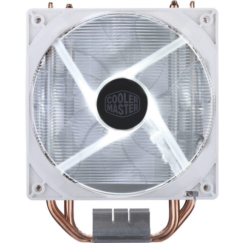 Кулер для процессора/ Cooler Master Hyper 212 LED White Edition (150W, 4-pin, 158mm, tower, Al/Cu, white LED, fans: 1x120mm/66.3CFM/31dBA/1600rpm, 2066/2011-v3/2011/1366/1200/115x/AM4/AM3+/AM3/AM2+/AM2/FM2+/FM2/FM1)