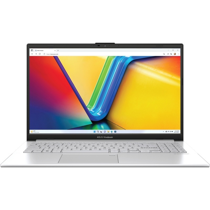 Ноутбук/ ASUS E1504FA-BQ154W 15.6"(1920x1080 (матовый) IPS)/AMD Ryzen 3 7320U(2.4Ghz)/8192Mb/256PCISSDGb/noDVD/Int:AMD Radeon/Cam/BT/WiFi/42WHr/war 1y/1.63kg/Cool Silver/Win11Home