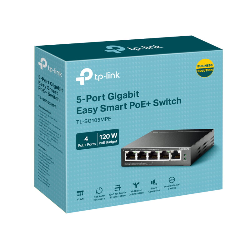 Коммутатор/ 5-Port Gigabit Easy Smart Switch with 4-Port PoE+