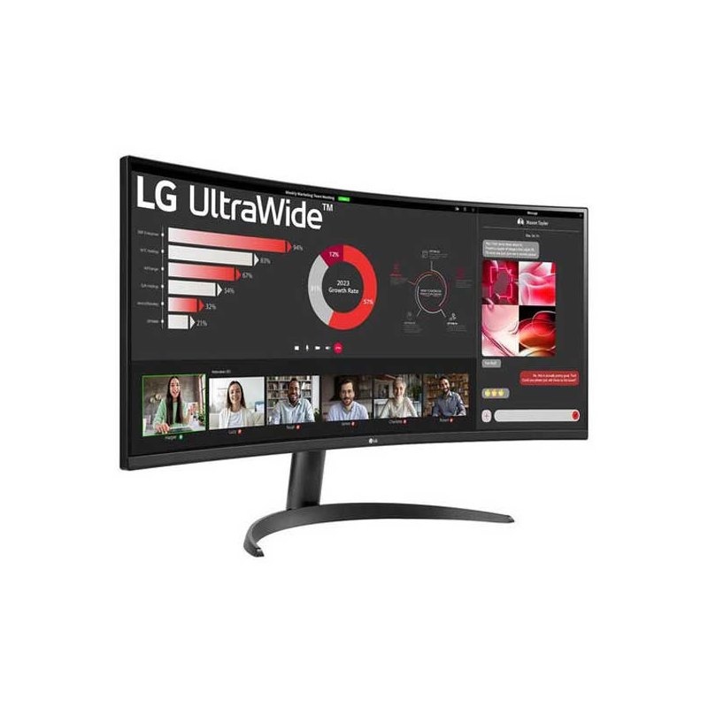 Монитор LG LCD 34WR50QC-B/ LG UltraWide 34WR50QC-B 34" Curved VA monitor, 3440x1440, 300cd/m2, 21:9, 5мс (GtG), HDMIx2, DP, 100Hz, 178/178, FreeSync, HDR 10, VESA (100x100 мм)