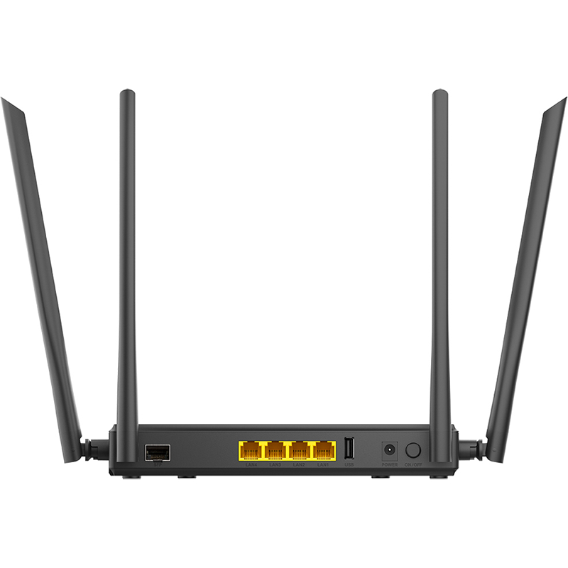 маршрутизатор/ DIR-825/GFRU AC1200 Wi-Fi Router, 1000Base-X SFP WAN, 4x1000Base-T LAN, 4x5dBi external antennas, USB port, 3G/LTE support