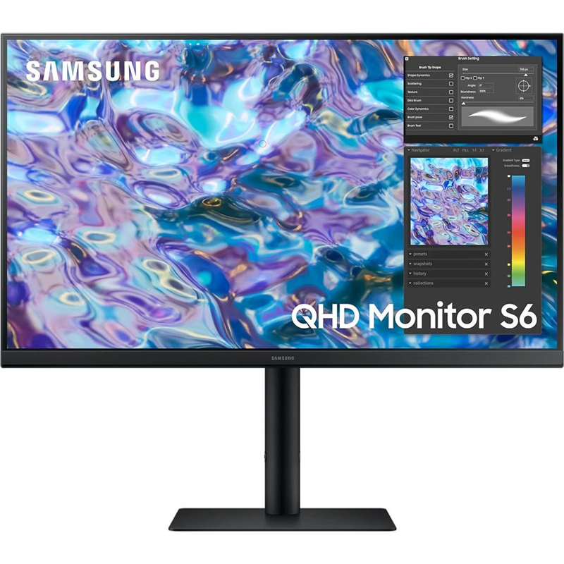 ЖК монитор Samsung S27B610EQI/ Samsung S27B610EQI 27" LCD IPS LED monitor, 2560x1440, 5(GtG)ms, 300 cd/m2, 178°/178°, MEGA DCR (static 1000:1), 75 Hrz, HDMIx2, DP, Headphone, VESA 100x100 mm, HDMI cable, HAS, внешний БП, Flicker free, black