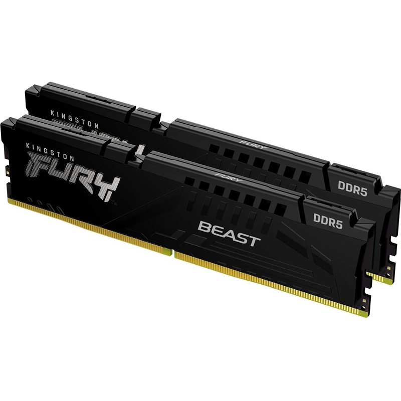 Память оперативная/ Kingston 16GB 5200MT/s DDR5 CL40 DIMM (Kit of 2) FURY Beast Black XMP