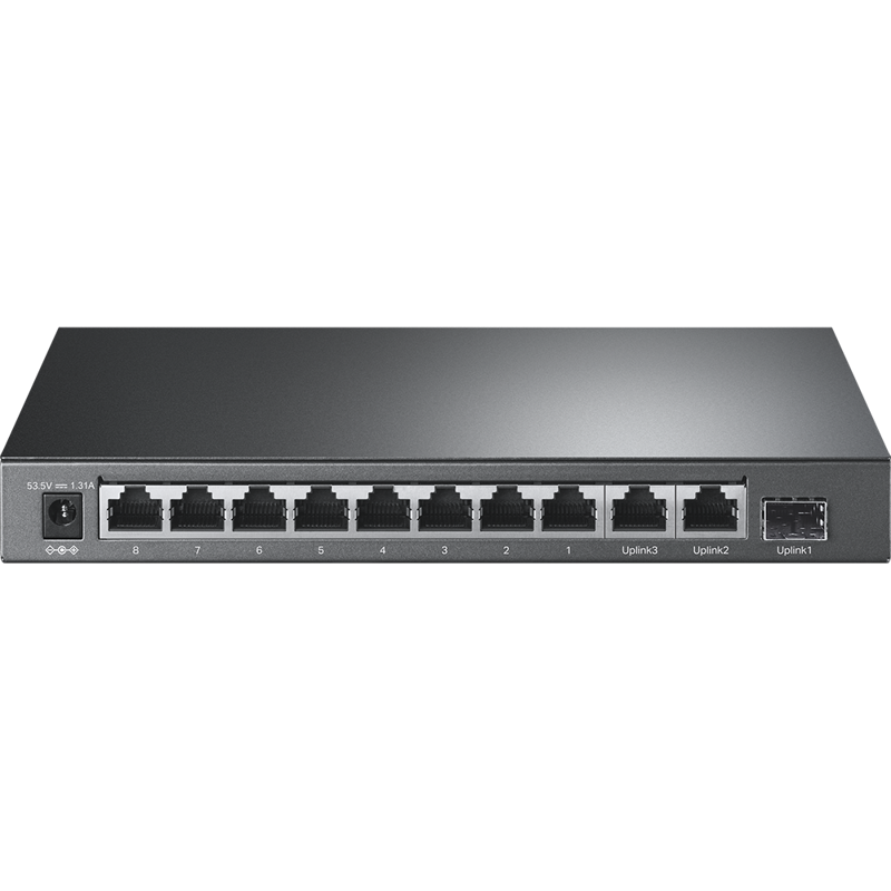 Коммутатор/ 8-Port 10/100Mbps + 3-Port Gigabit Desktop Switch with 8-Port PoE+